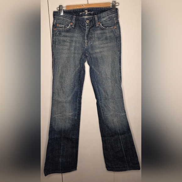 7 For All Mankind Jeans, A Pocket. Bootcut Flair, Low Rise, 24 " Waist - Picture 1 of 14